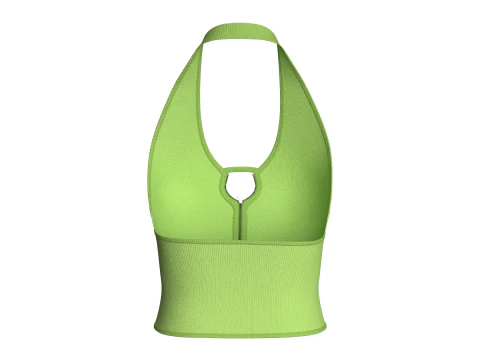 Girls Cropped Zip Top 3D Model