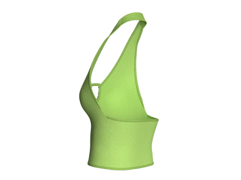 Girls Cropped Zip Top 3D Model