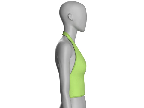 Girls Cropped Zip Top 3D Model
