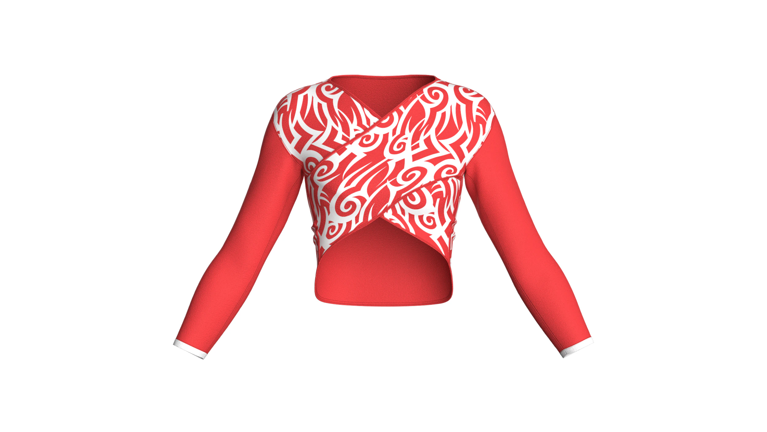 Girls Printed Cute Criss Cross Top V4 3D Model .c4d .max .obj .3ds .fbx .stl .blend