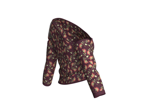 Top incrociato carino stampato per ragazze V5 Modello 3D