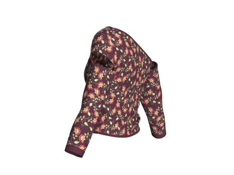 गर्ल्स प्रिंटेड क्यूट क्रिस क्रॉस टॉप V5 3D मॉडल