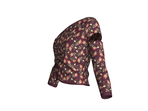 गर्ल्स प्रिंटेड क्यूट क्रिस क्रॉस टॉप V5 3D मॉडल