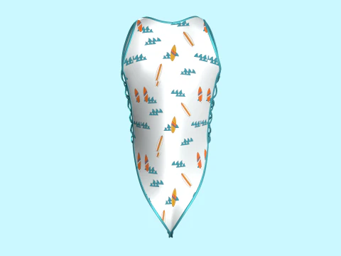 Girls Bikini-Summer Print V6 3D Model