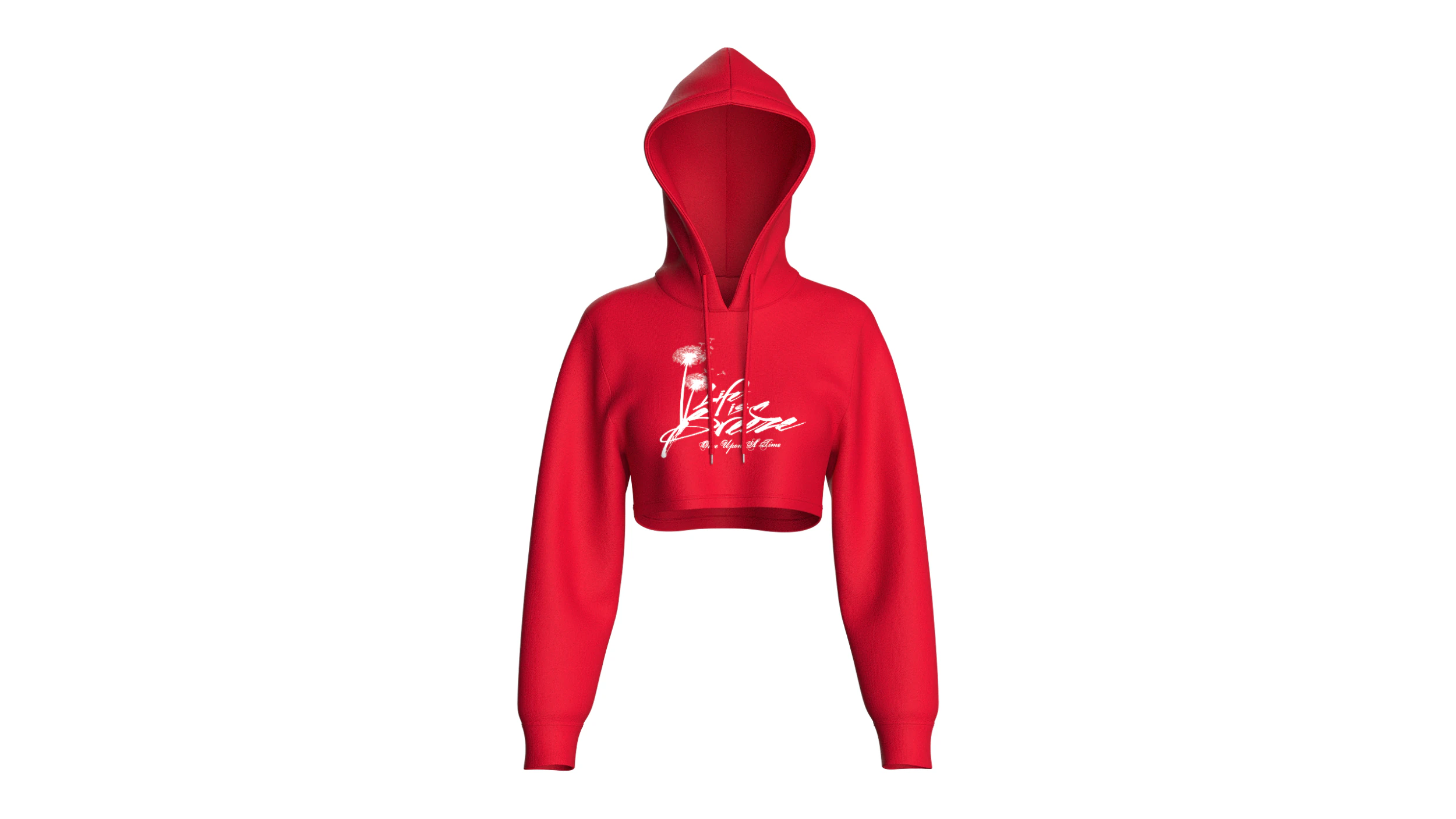 Girls Printed Cropped Hoodie 3D Model .c4d .max .obj .3ds .fbx .stl .blend