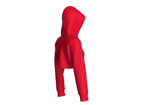 Moletom com capuz estampado para meninas Modelo 3D