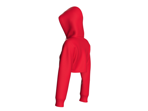 Moletom com capuz estampado para meninas Modelo 3D