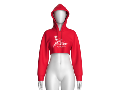 Moletom com capuz estampado para meninas Modelo 3D