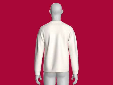 Men Printed Pocket Sweatshirt With Patch - BOOM 3D Model