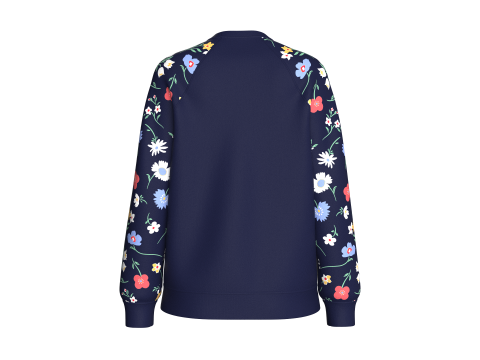 女童花卉印花插肩袖套头衫 V2 3D 模型