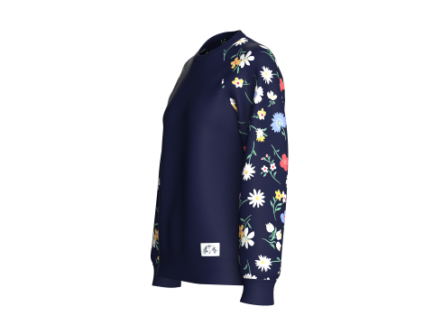 女童花卉印花插肩袖套头衫 V2 3D 模型