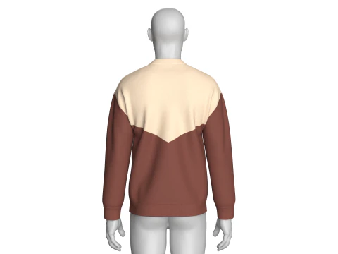 Moletom Masculino Estampado Ombro Com Patch - EDGE Modelo 3D