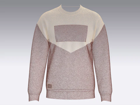 Moletom Masculino Estampado Ombro Com Patch - EDGE Modelo 3D