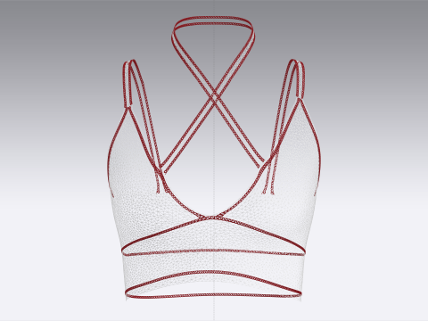 여아 패션 브라렛 V6 3D 모델