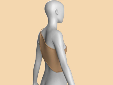 Kız &Ccedil;ocuk Modası Crop Top V7 3D Model
