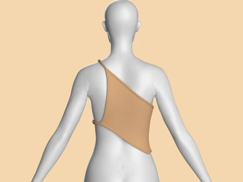 Kız &Ccedil;ocuk Modası Crop Top V7 3D Model