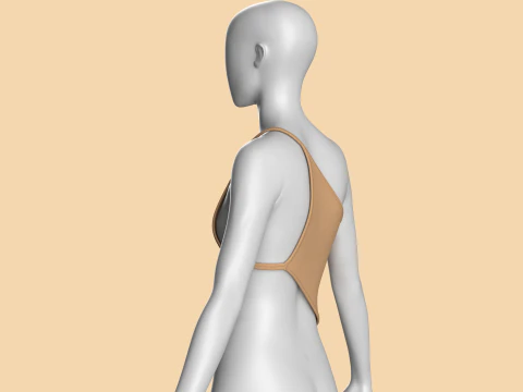 Kız &Ccedil;ocuk Modası Crop Top V7 3D Model