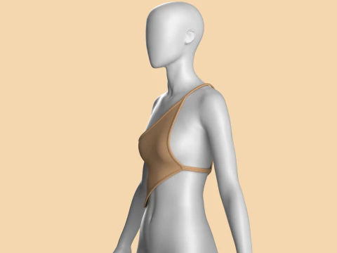 Kız &Ccedil;ocuk Modası Crop Top V7 3D Model