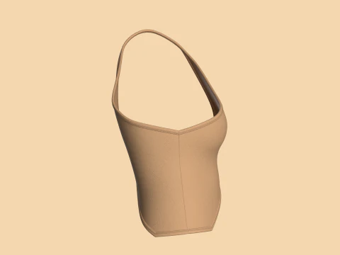 Kız &Ccedil;ocuk Modası Crop Top V7 3D Model