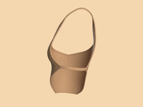 Kız &Ccedil;ocuk Modası Crop Top V7 3D Model
