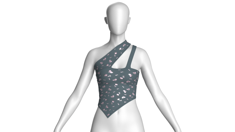 ガールズプリントクロップトップ V4 3Dモデル .c4d .max .obj .3ds .fbx .stl .blend