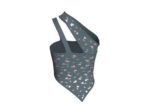 ガールズプリントクロップトップ V4 3Dモデル