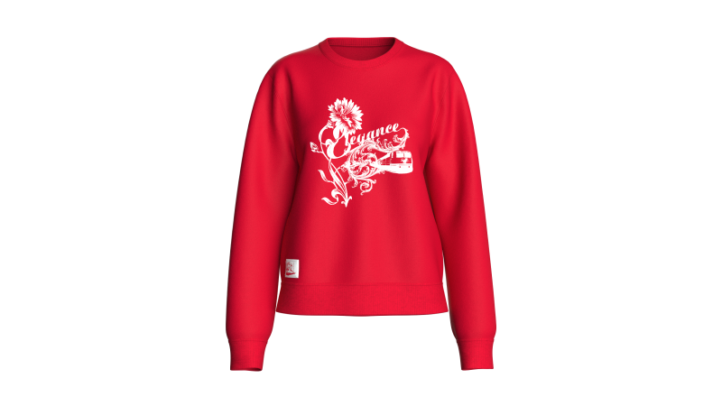 パッチ付きガールズ長袖プリントスウェットシャツ 3Dモデル .c4d .max .obj .3ds .fbx .stl .blend