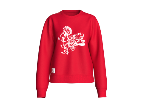 Lang&auml;rmliges bedrucktes M&auml;dchen-Sweatshirt mit Aufn&auml;her 3D Modell