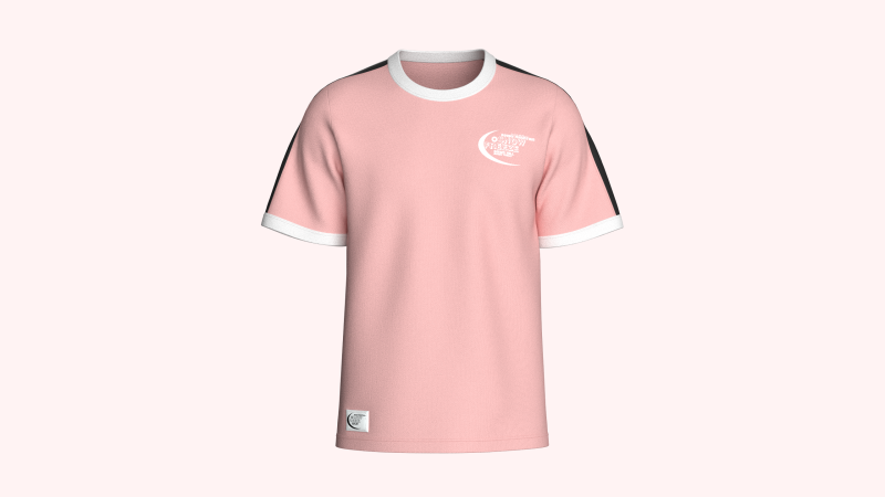 Camiseta masculina estampada listrada com patch Modelo 3D .c4d .max .obj .3ds .fbx .stl .blend