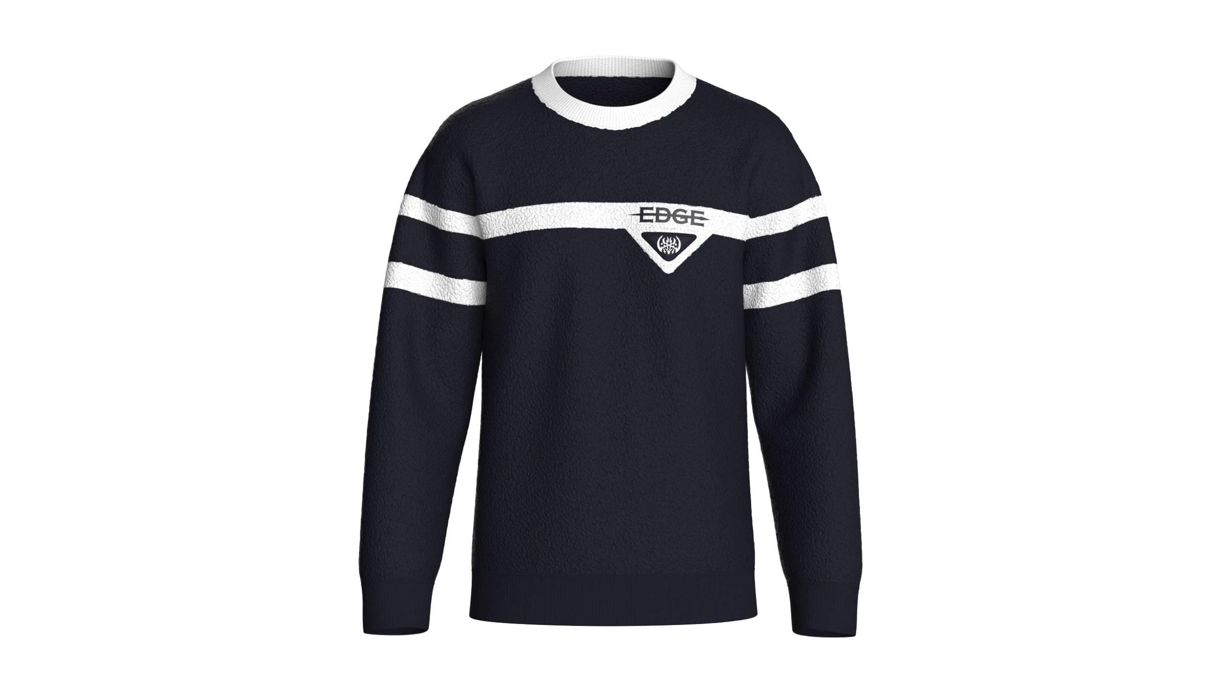 Men Sherpa Sweatshirt With Patch 3D Model .c4d .max .obj .3ds .fbx .stl .blend 