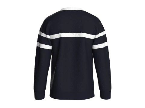 Men Sherpa Sweatshirt With Patch 3D Model