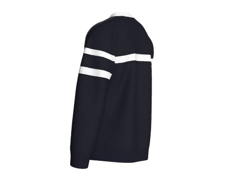 Men Sherpa Sweatshirt With Patch 3D Model