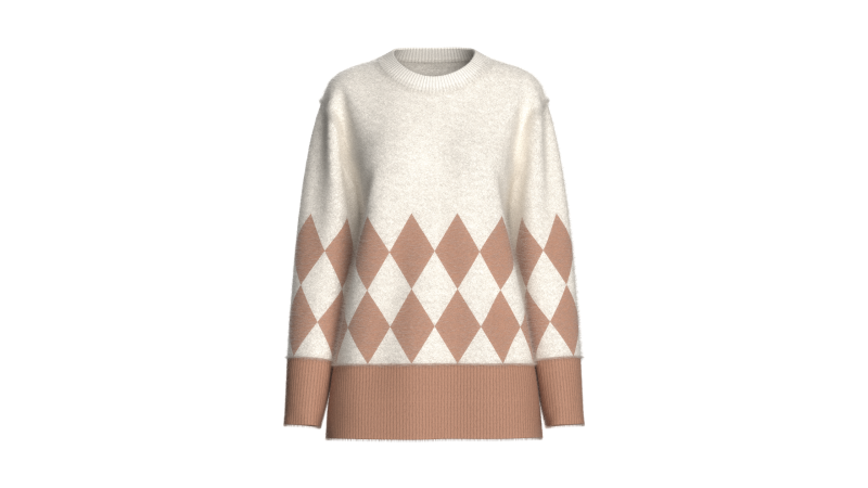 ガールズ アーガイル シェルパ ジャンパー 3Dモデル .c4d .max .obj .3ds .fbx .stl .blend