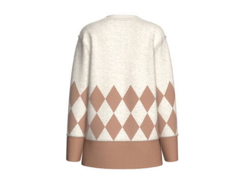 ガールズ アーガイル シェルパ ジャンパー 3Dモデル