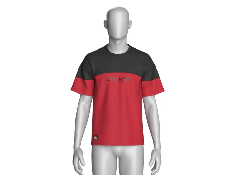 Men Printed Tshirt With Patch - GOOD VIBES 3D Model