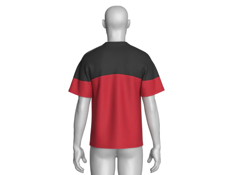 Men Printed Tshirt With Patch - GOOD VIBES 3D Model
