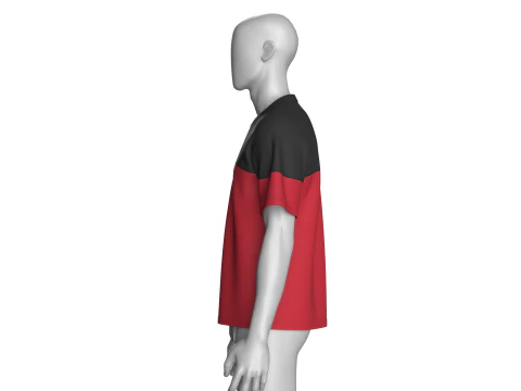 Men Printed Tshirt With Patch - GOOD VIBES 3D Model
