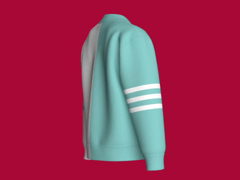 Sweat-shirt imprim&eacute; color block pour enfants Modèle 3D