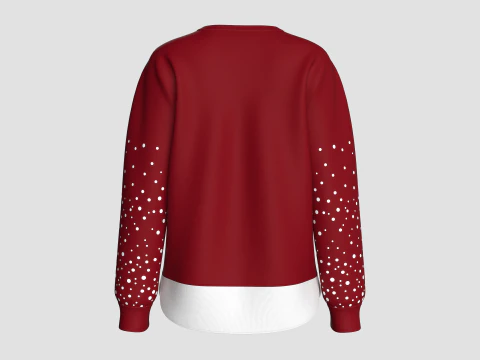 Girls Polka Dot Printed Sleeve Sweatshirt 3D Model