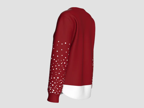 Girls Polka Dot Printed Sleeve Sweatshirt 3D Model