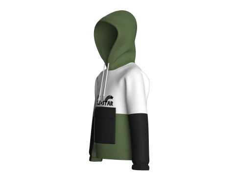 Kids Little Star Printed Hoodie With Pocket 3D Model