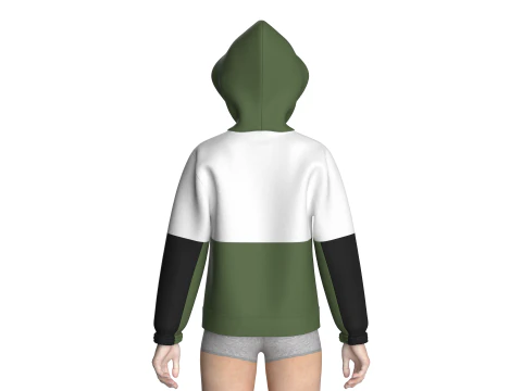 Kids Little Star Printed Hoodie With Pocket 3D Model