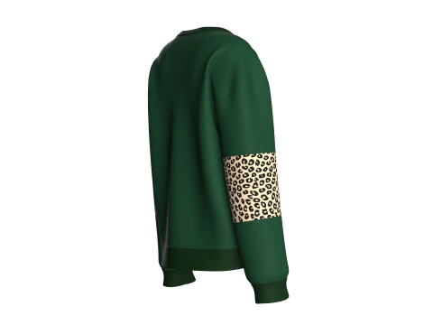 Світшот із заниженою горловиною для дівчаток 3D Модель