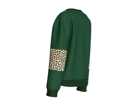 Світшот із заниженою горловиною для дівчаток 3D Модель