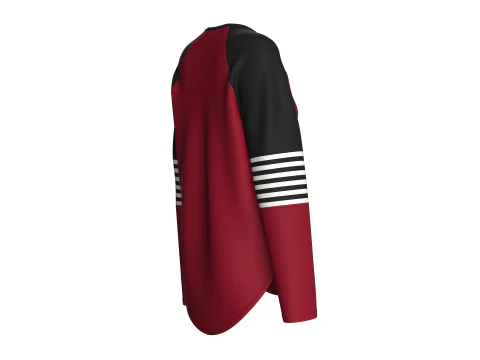 Felpa raglan a maniche lunghe da bambina Modello 3D