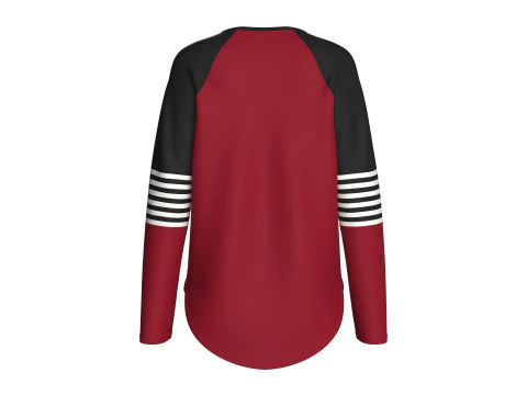 Felpa raglan a maniche lunghe da bambina Modello 3D