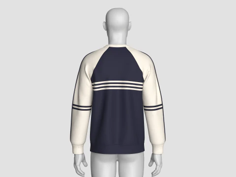 Felpa con stampa Raglan da uomo - WORLD ACTION Modello 3D