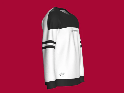 Felpa da uomo stampata con lettera con toppa Modello 3D