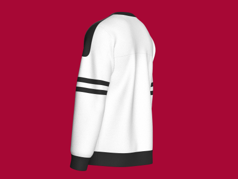 Hombres Sudadera con estampado de letras y parche Modelo 3D