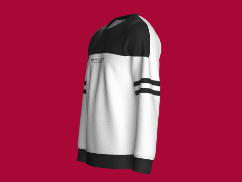 Hombres Sudadera con estampado de letras y parche Modelo 3D